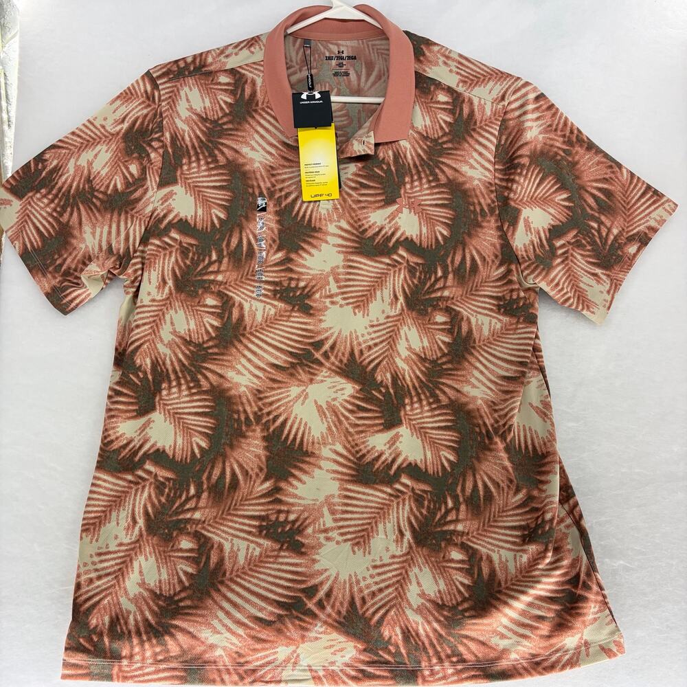 🌴 NWT Under Armour Golf Polo 2XLT Tall UPF 40 🌴